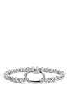 Ti Sento Milano Round Link Zirconia Bracelet, Silver