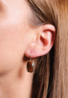 Ti Sento Brown Stone Pendant Earrings, Gold