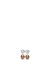 Ti Sento Milano Crystal Drop Earrings, Rose Gold & Brown
