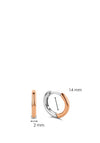 Ti Sento Silver & Rose Gold Hoop Earrings