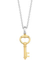 Ti Sento Mini Gold Key Charm Pendant, Silver