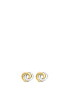 Ti Sento Linking Rings Earrings, Silver & Gold
