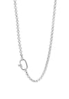 Ti Sento Milano Round Link Zirconia Necklace, Silver