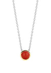Ti Sento Red Charm Pendant, Silver