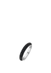Ti Sento Milano Pavé Crystal Ring, Black & Silver