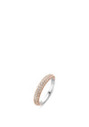Ti Sento Milano Pavé Crystal Ring, Rose Gold