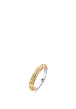 Ti Sento Milano Pavé Crystal Ring, Gold