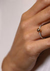Ti Sento Rose Gold Ball Ring, Silver