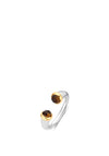 Ti Sento Crystal Cuff Ring, Brown & Gold