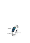 Ti Sento Blue Zirconia Pave Centerpiece Ring, Silver