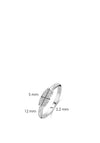 Ti Sento Silver Zirconia Pave Centerpiece Ring, Silver