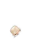 Ti Sento Milano Square Stone Ring, Rose Gold & Cream Size 54