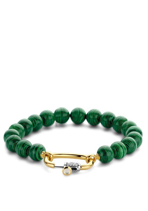 Ti Sento Malachite Beaded Bracelet, Green