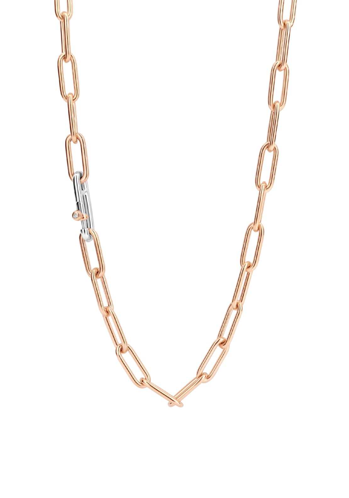 Ti Sento Interlocking Links Necklace, Rose Gold