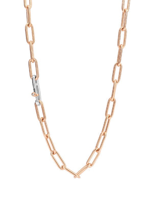 Ti Sento Interlocking Links Necklace, Rose Gold