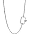 Ti Sento Statement Lock Chain Necklace, Silver