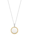 Ti Sento Bubble Edge Circular Disc Pendant, Gold & Silver