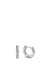 Ti Sento Small & Skinny Hoop Earrings, Silver