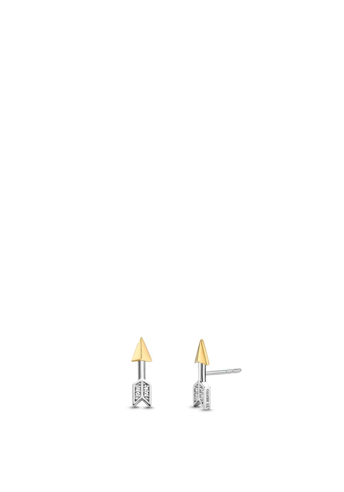 Ti Sento Gold & Silver Arrow Stud Earrings