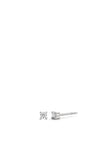 Ti Sento Minimalist Cubic Zirconia Stud Earrings, Silver