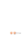 Ti Sento Minimalist Stone Ball Stud Earrings, Coral Pink