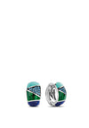 Ti Sento Malachite Stone Hoop Earrings, Blue