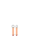 Ti Sento  Tube Shaped Stone Earring Charms, Coral Pink