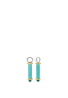 Ti Sento Tube Shaped Stone Earring Charms, Blue