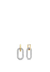 Ti Sento Milano Zirconia Embellished Link Drop Earrings, Gold