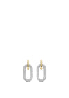Ti Sento Milano Zirconia Embellished Link Drop Earrings, Gold