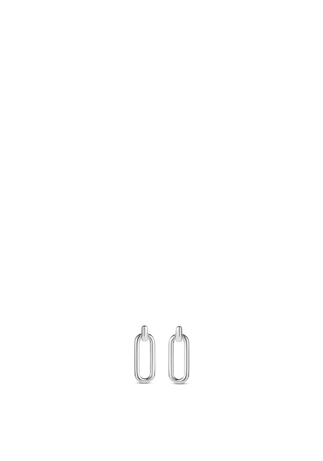 Ti Sento Link Stud Earrings, Silver