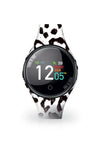TechMade FreeTime Glitter Animal Print Smart Watch, White
