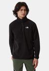 The North Face Mens 100 Glacier Quarter-Zip Fleece, Black