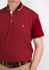 Tom Penn Flower Print Polo Shirt, Dark Red