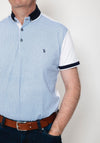 Tom Penn Contrast Trim Polo Shirt, White & Blue