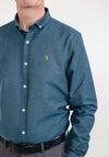 Tom Penn Long Sleeve Shirt, Blue Black