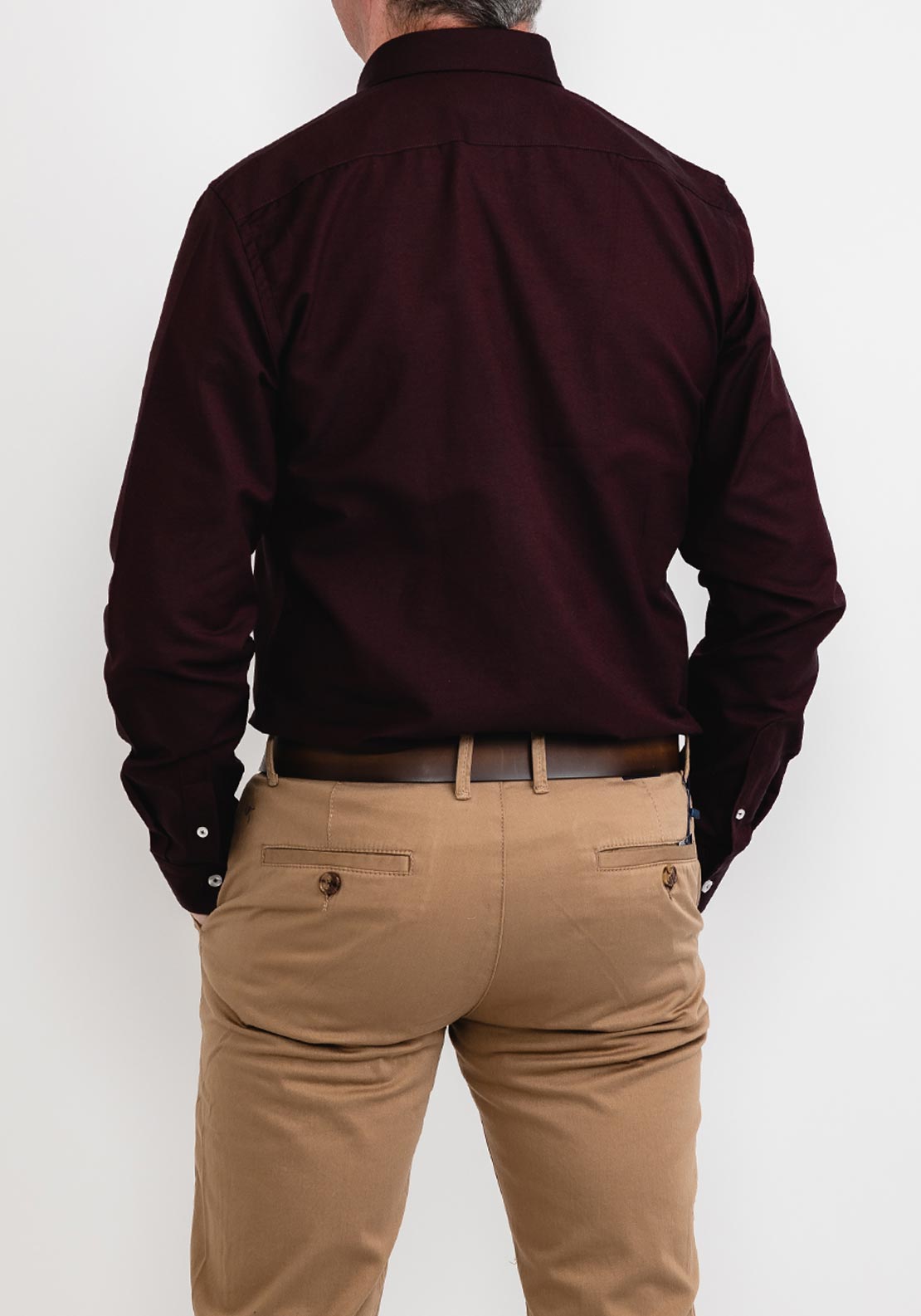 Tom Penn Long Sleeve Shirt, Burgundy