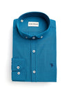 Tom Penn Long Sleeve Check Shirt, Turq