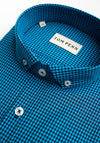 Tom Penn Long Sleeve Check Shirt, Turq