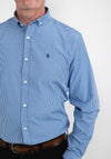 Tom Penn Long Sleeve Check Shirt, Blue