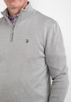 Tom Penn Quarter Zip Sweater, Grey