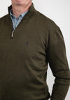 Tom Penn Quarter Zip Sweater, Khaki