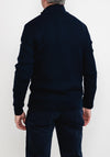 Tom Penn Quarter Zip Cable Knit Sweater, Navy