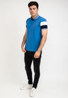 Tom Penn Colour Block Sleeve Polo Shirt, Blue