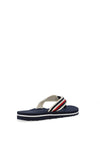 Tommy Hilfiger Womens Stripe Roped Flip Flop, Navy