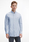 Tommy Hilfiger 1985 Essential Stripe Slim Fit Shirt, Breezy Blue