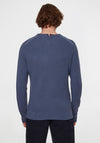 Tommy Hilfiger Embroidered Flag Crew Neck Jumper, Faded Indigo
