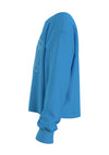 Tommy Hilfiger Girls Bold Varsity Cropped Sweater, Blue Crush