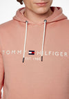 Tommy Hilfiger Logo Drawstring Hoodie, Guava