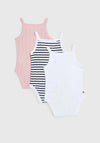 Tommy Hilfiger Baby Girl Pointelle Bodysuit 3 Pack Gift Set, Pink Multi